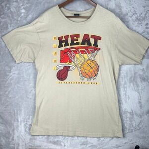 Miami Heat Basketball Graphic T Shirt Mens Large